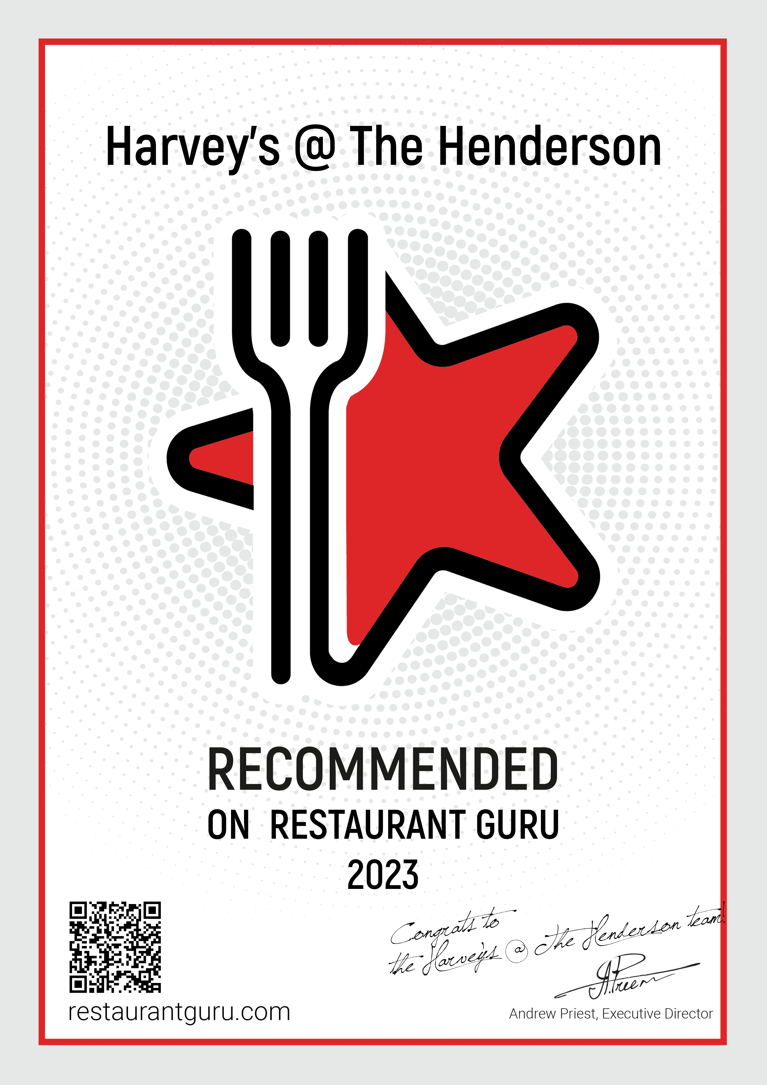 Recommended on Restaurant Guru 2021